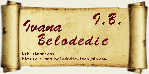 Ivana Belodedić vizit kartica